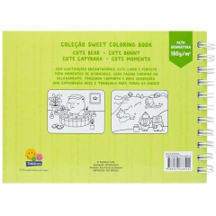 Cute capybara - sweet coloring book (capa dura) - comprar online