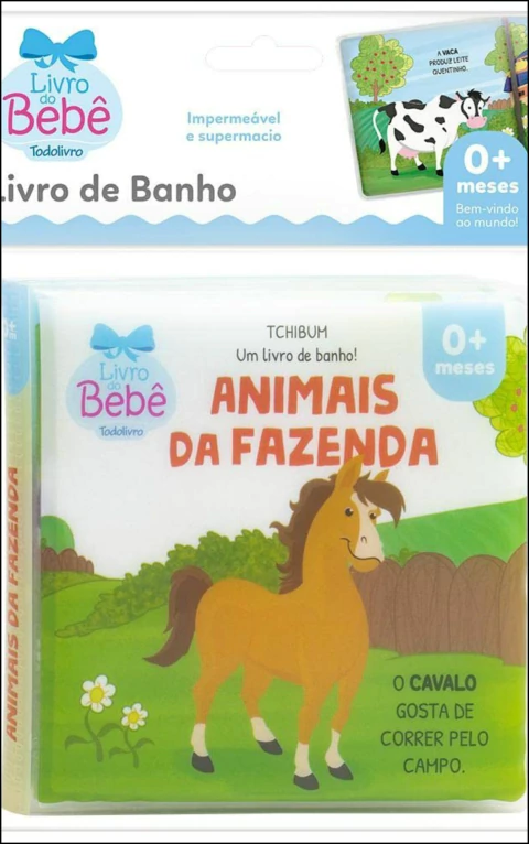 Livro de banho - animais da fazenda