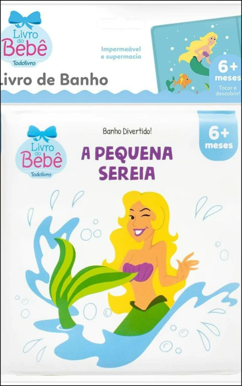 Livro de banho - a pequena sereia