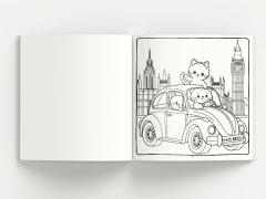 Cute & comfy travelling adventures coloring book - comprar online