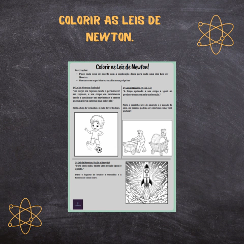 37 - Colorindo as Leis de Newton