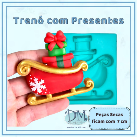 Molde Trenó com Presentes