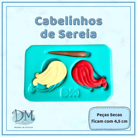 Molde Cabelinhos de Sereias
