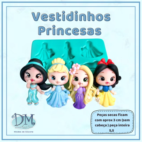 Molde Vestidinhos de Princesas