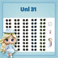 Olhos Adesivos Resinados - UNI 31