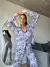 PIJAMA CAMISERO MODAL REPTIL VIOLETA - Maui Indumentaria