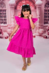 Vestido Infantil Pink em Laise Premium