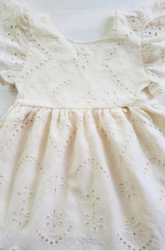 Vestido Infantil Bege em Laise Premium - loja online