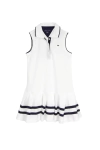 Vestido Polo Tommy Hilfiger Kids Infantil Listras Branco