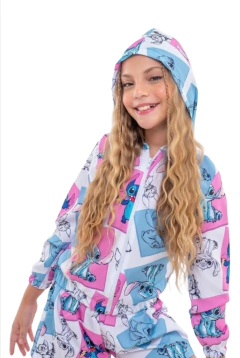 Conjunto Infantil Menina Bomber Gabi Stitch Capuz - comprar online