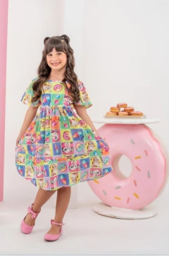 Vestido Donuts green