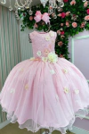 Vestido Juvenil Vila Lele Regata Flores Rosa Bebe