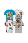 Pacote com 4 camisetas gráficas masculinas Marvel Avengers Thor, Hulk, Capitão América