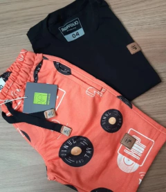 Conjunto camiseta gola careca e moletom infantil - comprar online