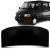 Capô dianteiro preto para Renault Master 2003 a 2008 ao lado de uma van Renault Master preta