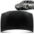 Capô dianteiro preto novo para Volkswagen Golf modelo 1999 a 2006 com carro prata ao fundo
