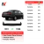 Carro Santana preto dos anos 1991 a 1998 com parachoque traseiro liso e friso cromado destacado abaixo