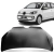 Capô dianteiro preto liso para Volkswagen Up 2014 2015 2016 com carro branco Volkswagen Up ao fundo