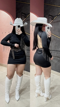 vestido franja - comprar online