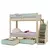 (Classe A) Beliche Infantil/Juvenil 2 Gavetões Escada com 4 Gavetas Star Plus Casatema Natural/Menta - loja online