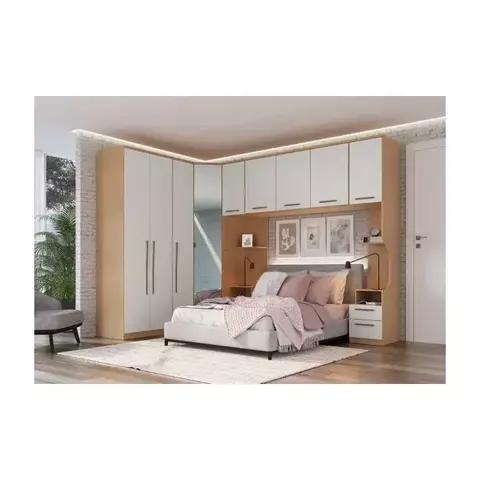 (Classe A) Módulo de Guarda Roupa 2 Portas 2 Gavetas Elegance Angelin/Blanc
