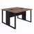 Imagem do (Classe A) Mesa Escritório Estação Trabalho Plataforma Dupla Pé Quadro 120x120cm Espresso Móveis Marrom/Preto