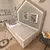 (Classe C) Cama Infantil Montessoriana Solteiro Lua Yescasa Branco/Geneve