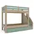 (Classe A) Beliche Infantil/Juvenil 2 Gavetões Escada com 4 Gavetas Star Plus Casatema Natural/Menta - loja online