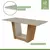 (Classe A) Mesa de Jantar Retangular 6 Lugares 160cm Tampo MFD Apogeu Amêndoa Clean/Off White na internet