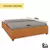 (Classe C) Cama Casal 193cm x 144cm em MDP Mônaco Cinamomo
