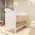 (Classe A) Berço Mini Cama 3 em 1 100% Mdf Maya Espresso Móveis Branco Brilho/Amêndoa