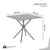 (Classe A) Conjunto Sala de Jantar Mesa Quadrada 70x70cm Tampo Madeira Mdp 4 Cadeiras Rio Creme / Preto Fosco na internet