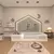 (Classe C) Cama Infantil Montessoriana Solteiro Lua Yescasa Branco/Geneve