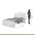 (Classe A) Cama Casal Loop Tecido Korino Branco - loja online