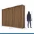 (Classe A) Guarda Roupa Casal Premium Pearl 205,9cm 3 Portas 4 Gavetas Espresso Móveis Freijó - loja online