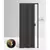 (Classe A) Porta Sanfonada de PVC 210x72cm Permatti Preto
