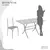 (Classe A) Conjunto Sala de Jantar Mesa Retangular 100x60cm Tampo Madeira Mdp 4 Cadeiras Rio Creme / Branco - comprar online
