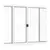 (Classe A) Janela de Alumínio de Correr 100x150cm 4 Folhas Riobras Branco - comprar online