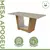 (Classe A) Mesa de Jantar Retangular 6 Lugares 160cm Tampo MFD Apogeu Amêndoa Clean/Off White - Casa Saldão