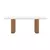 (Classe A) Mesa para Sala de Jantar com Vidro Lintz Off White/Caramelo/Canela - comprar online