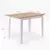 (Classe A) Mesa de Jantar Retangular 110x68cm Nicoli Mel/Branco - Casa Saldão