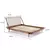 (Classe C) Cama de Casal/Queen Lunna Madeira Maciça Walnut - Casa Saldão