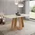 (Classe A) Sala de Jantar Hebe Mesa 160 Cm Canto Reto com Vidro 6 Cadeiras Espresso Móveis Nature/Off White/Linho na internet