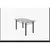 (Classe A) Conjunto Mesa Tubular com 6 Cadeiras Atenas Tubos Prata martelado/Estofados mosaico branco pre - Casa Saldão
