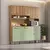 Cozinha Compacta 165,40cm 7 Portas e 2 Gavetas com Tampo 353 Luciane Móveis Avela/Verde Mar