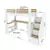 (Classe A) Cama Alta Infantil/Juvenil Star Plus Office Multifuncional Branco/Montana