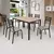 (Classe A) Conjunto Jade Flex 1,36m Tampo Laminado com 6 Cadeiras Preto Fosco/Bege/Carvalho