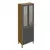 (Classe A) Paneleiro Duplo com 4 Portas e Vidro Reflecta 100% MDF Vicenza Castanho/Chumbo - comprar online