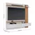 (Classe A) Painel para Tv até 70 Polegadas 3 Portas Basculantes 2 Prateleiras Juriti Off White Matte/Freijó - comprar online