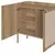 (Classe C) Balcão Bar 2 Portas 93cm Palhinha Pé Madeira Oslo Hanover - comprar online